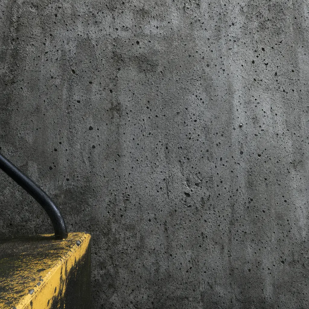 Close-up of rough concrete with aggregate showing through